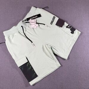 CivilizeD Mens Street‎ Wear Sweat Shorts Bears Zip Pockets Hip Hop Large New